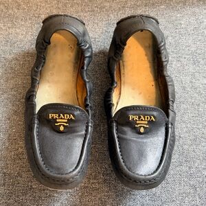 Authentic Prada Black Leather Women’s Drivers